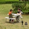 Gardenised Kids Picnic Table, White, Plastic, 21.3 in H Overall QI004602WT - alternate 10